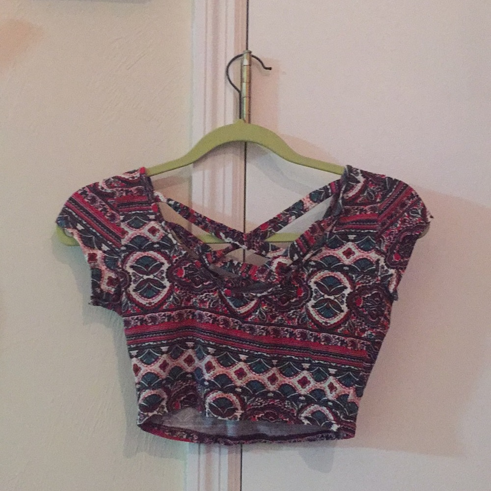 Patterned Crop Top - Picture 2 of 2